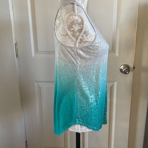 Brand New,Never used, tag still attached,Express grey&green sequence tank top. - Picture 2 of 8